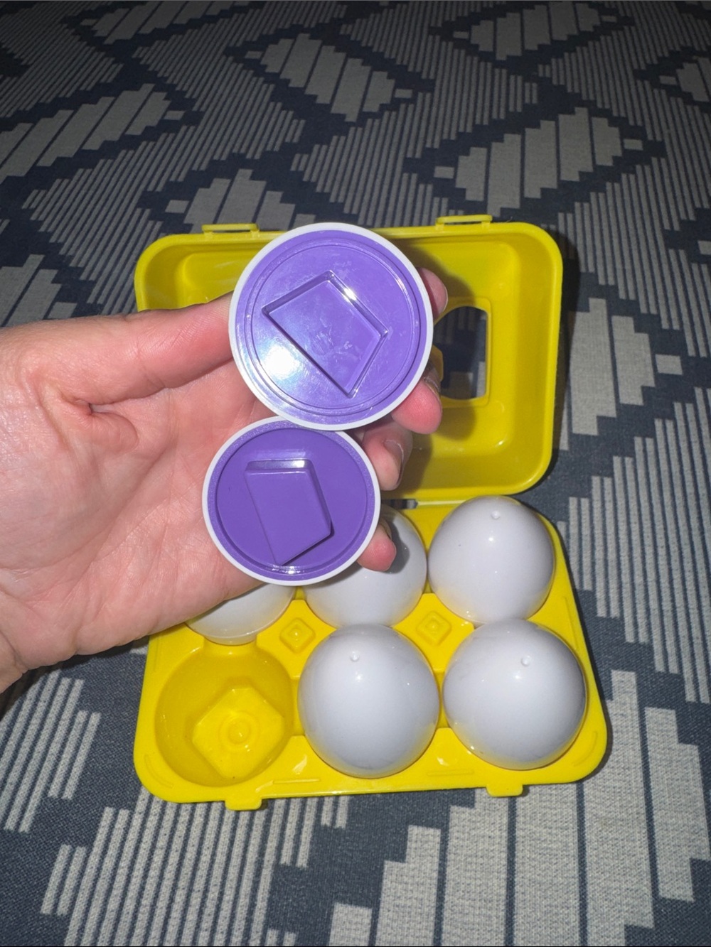 Matching Egg Learning Shapes Montessori Fine Motor Skills - Picture 4 of 4